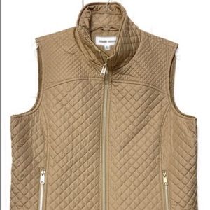 Black Rivet women’s puffy tan sleeveless vest XL